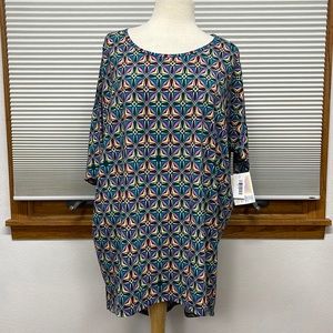 XL // LulaRoe NWT Purple Green Patterned Irma Tunic Top